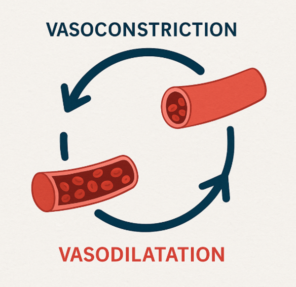 vasoconstriction vasodilatation